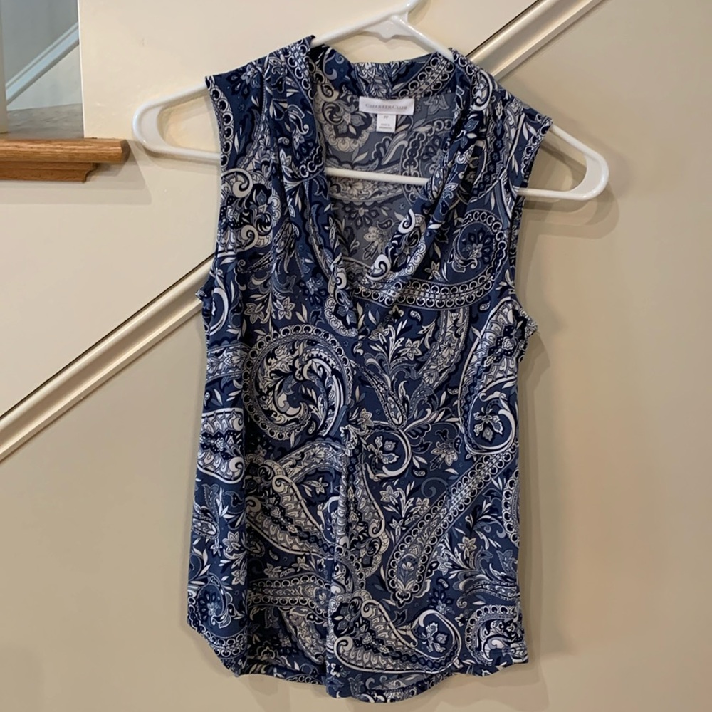Charter club Size Petite like new Sleeveless blouse